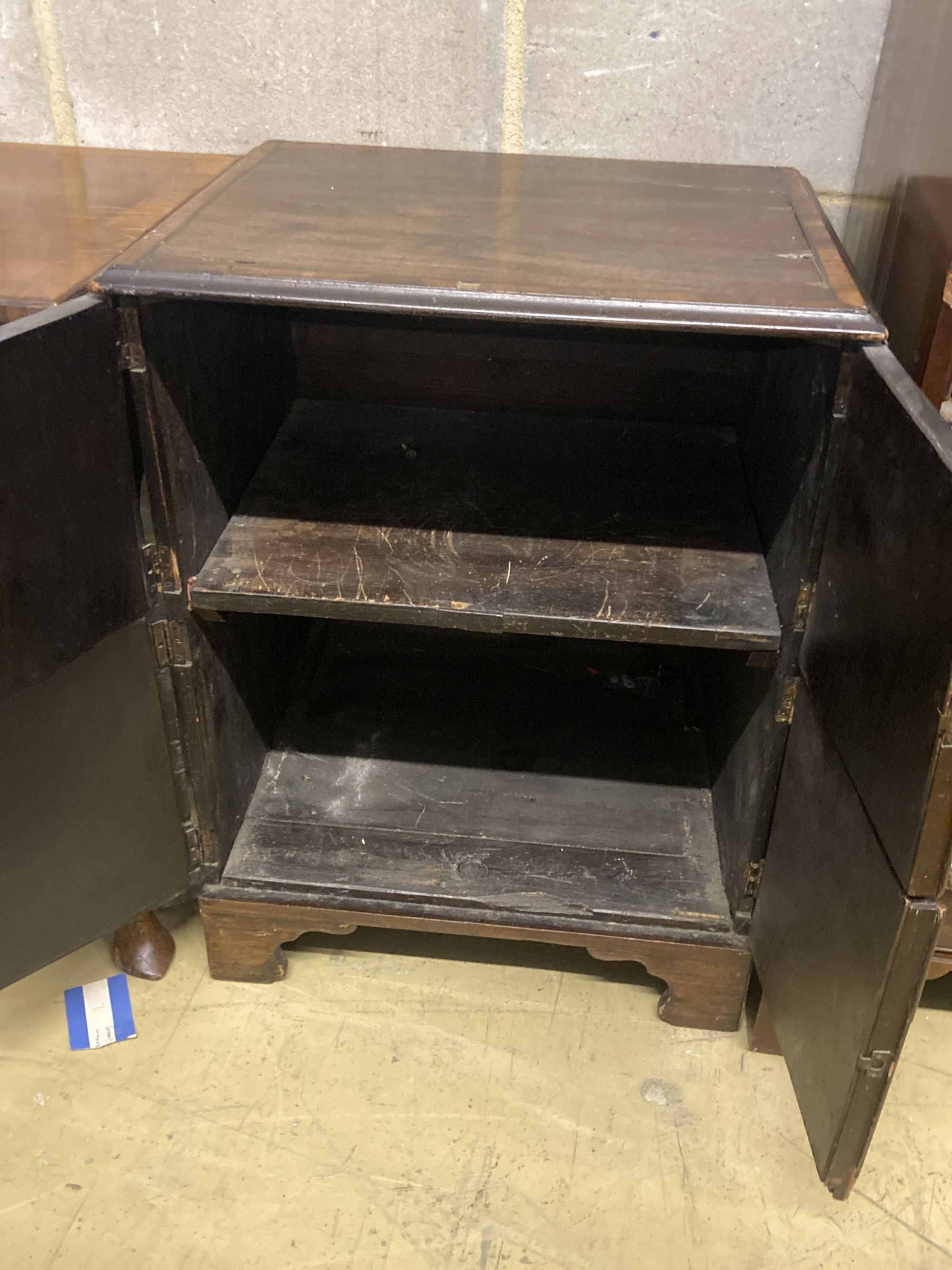 A George III mahogany commode, width 54cm depth 45cm height 72cm